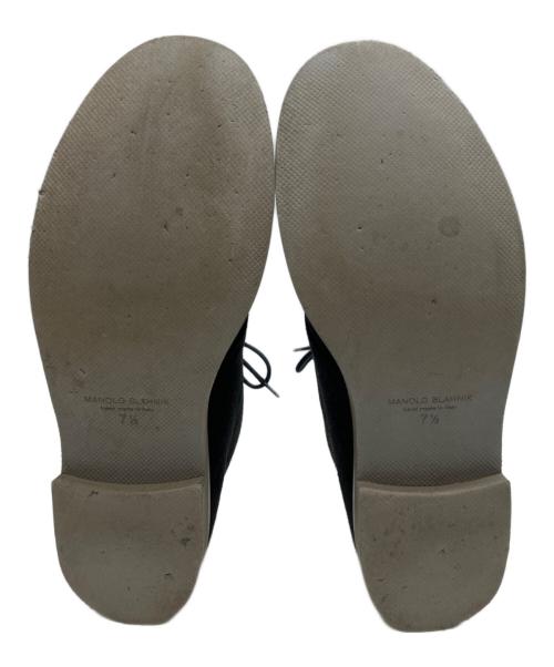 Manolo Blahnik（マノロブラニク）Manolo Blahnik (マノロブラニク) デザートブーツ ブラック サイズ:7 1/2の古着・服飾アイテム