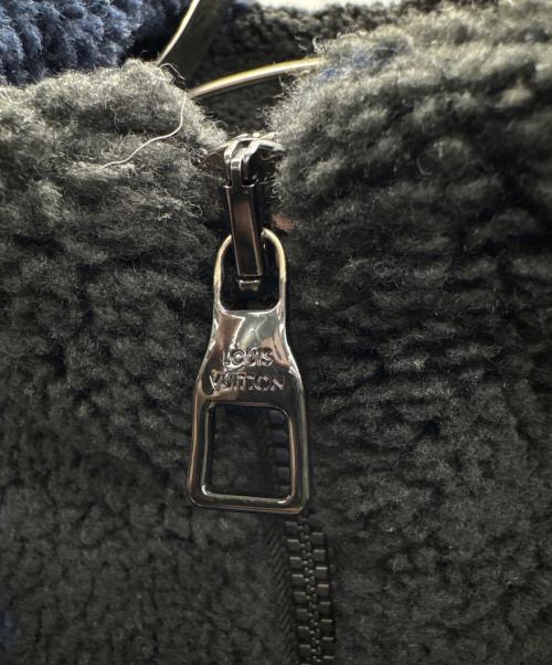 LOUIS VUITTON（ルイ ヴィトン）LOUIS VUITTON (ルイ ヴィトン) ボアフリースジャケット ブルー×ブラック サイズ:Sの古着・服飾アイテム