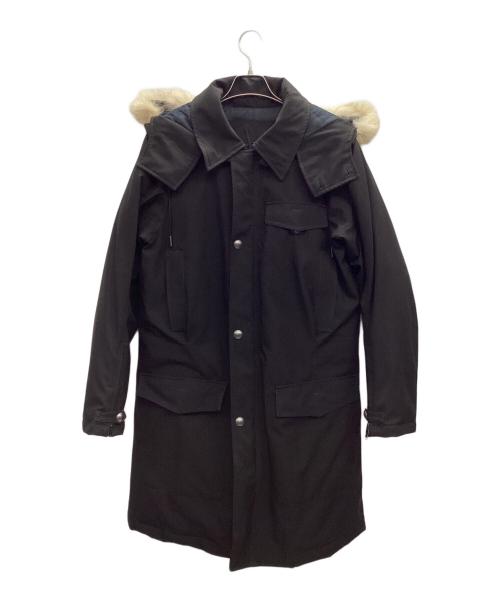 Yves Saint Laurent（イヴサンローラン）Yves Saint Laurent (イヴサンローラン) コヨーテファー ダウンジャケット ブラック サイズ:46の古着・服飾アイテム