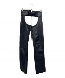 VANSON（バンソン）の古着「レザーチャップス」｜ブラック