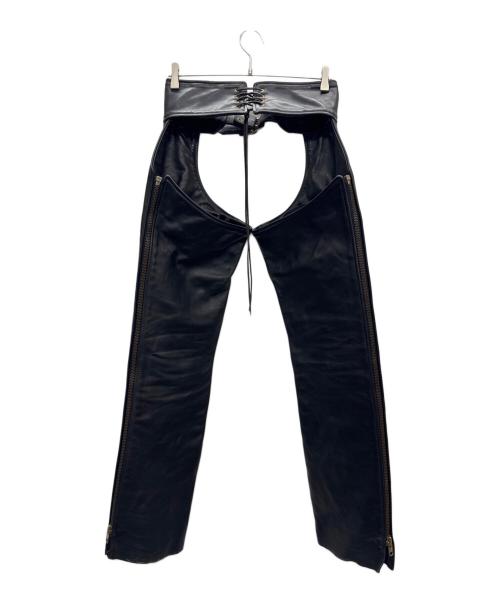 VANSON（バンソン）VANSON (バンソン) レザーチャップス ブラック サイズ:22の古着・服飾アイテム