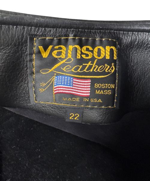 VANSON（バンソン）VANSON (バンソン) レザーチャップス ブラック サイズ:22の古着・服飾アイテム