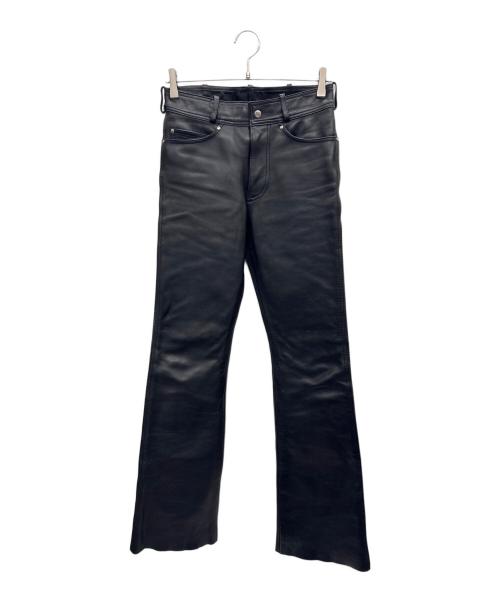 HARLEY-DAVIDSON（ハーレーダビッドソン）HARLEY-DAVIDSON (ハーレーダビッドソン) ブーツカットレザーパンツ ブラック サイズ:W28の古着・服飾アイテム