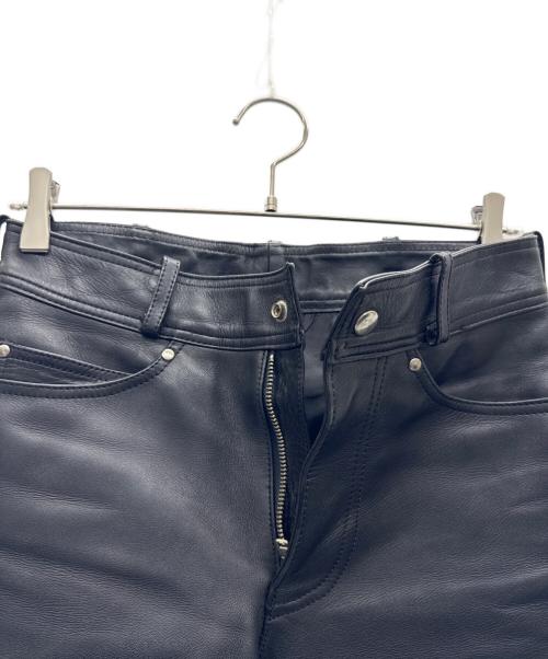 HARLEY-DAVIDSON（ハーレーダビッドソン）HARLEY-DAVIDSON (ハーレーダビッドソン) ブーツカットレザーパンツ ブラック サイズ:W28の古着・服飾アイテム