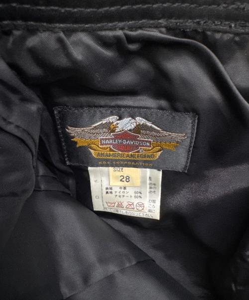 HARLEY-DAVIDSON（ハーレーダビッドソン）HARLEY-DAVIDSON (ハーレーダビッドソン) ブーツカットレザーパンツ ブラック サイズ:W28の古着・服飾アイテム