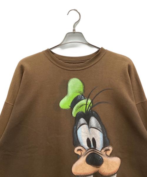 Hanes（ヘインズ）Hanes (ヘインズ) DISNEY (ディズニー) 両面スウェット ブラウン サイズ:XLの古着・服飾アイテム