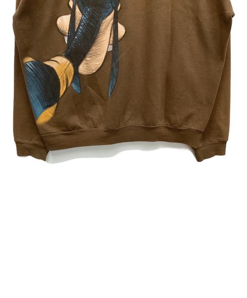 Hanes（ヘインズ）Hanes (ヘインズ) DISNEY (ディズニー) 両面スウェット ブラウン サイズ:XLの古着・服飾アイテム