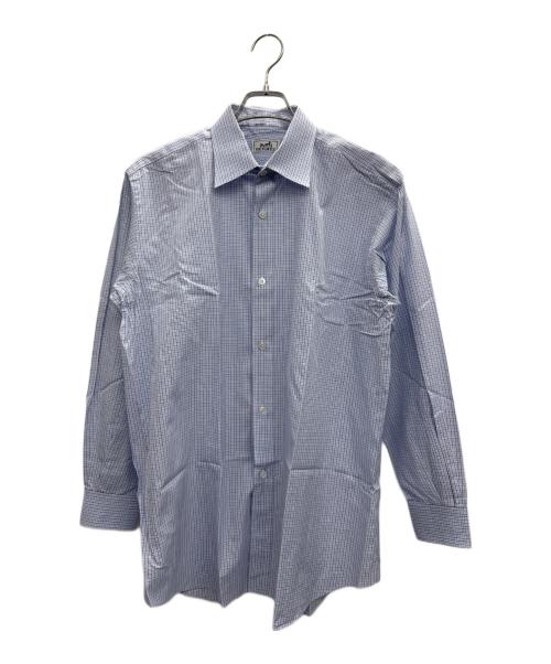 HERMES（エルメス）HERMES (エルメス) セリエボタン長袖シャツ ブルー サイズ:42の古着・服飾アイテム