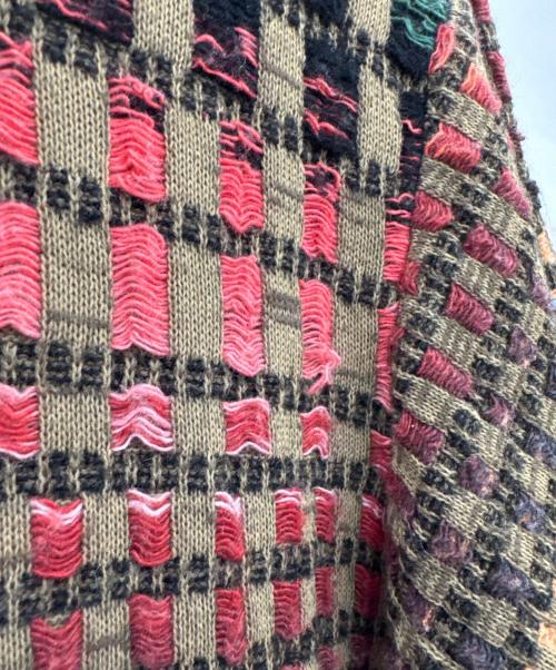 SUPREME（シュプリーム）SUPREME (シュプリーム) Gradient Grid Zip Up Polo ブラウン×レッド サイズ:Mの古着・服飾アイテム