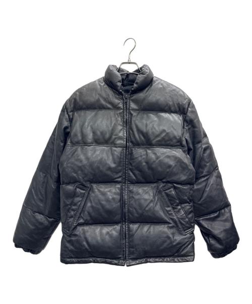 Schott（ショット）Schott (ショット) レザーダウンジャケット ブラック サイズ:38の古着・服飾アイテム