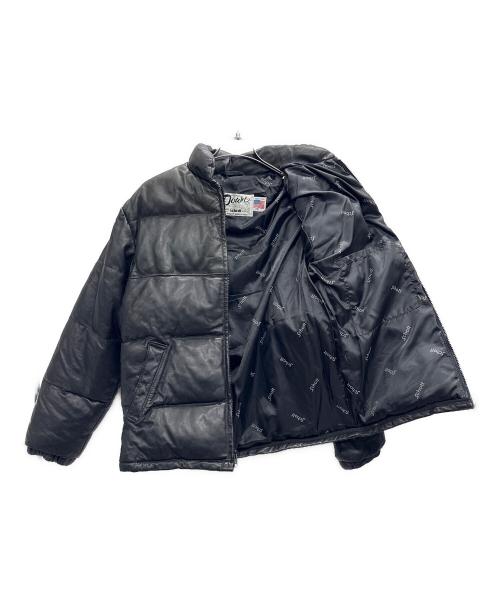 Schott（ショット）Schott (ショット) レザーダウンジャケット ブラック サイズ:38の古着・服飾アイテム