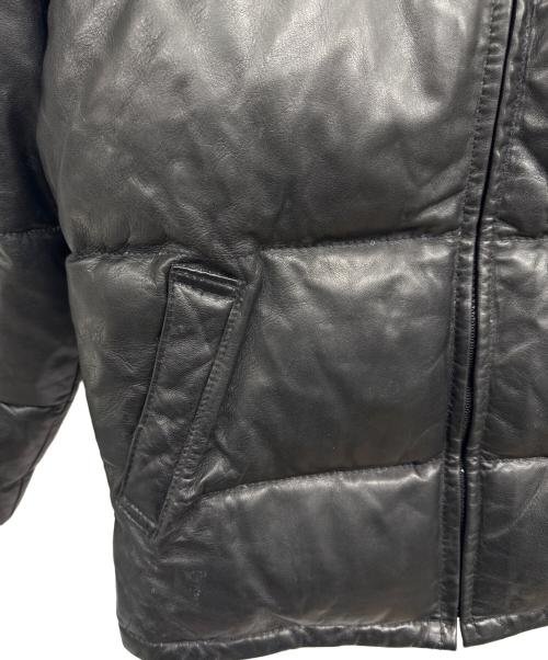Schott（ショット）Schott (ショット) レザーダウンジャケット ブラック サイズ:38の古着・服飾アイテム