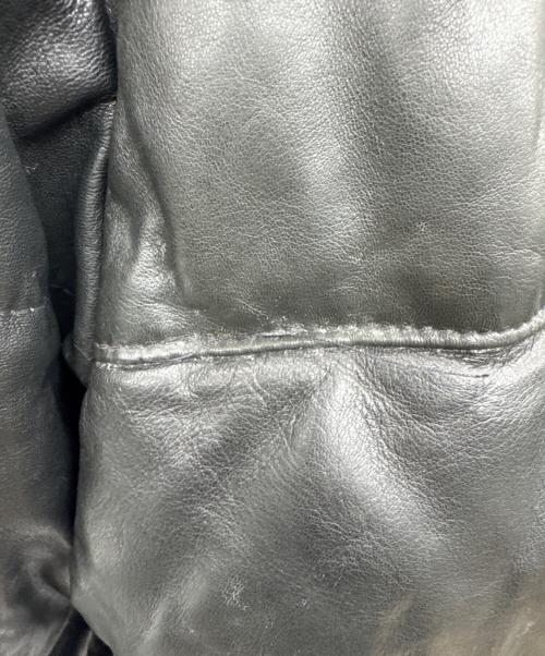 Schott（ショット）Schott (ショット) レザーダウンジャケット ブラック サイズ:38の古着・服飾アイテム