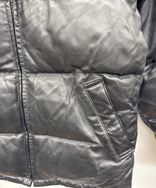 Schott（ショット）Schott (ショット) レザーダウンジャケット ブラック サイズ:38の古着・服飾アイテム