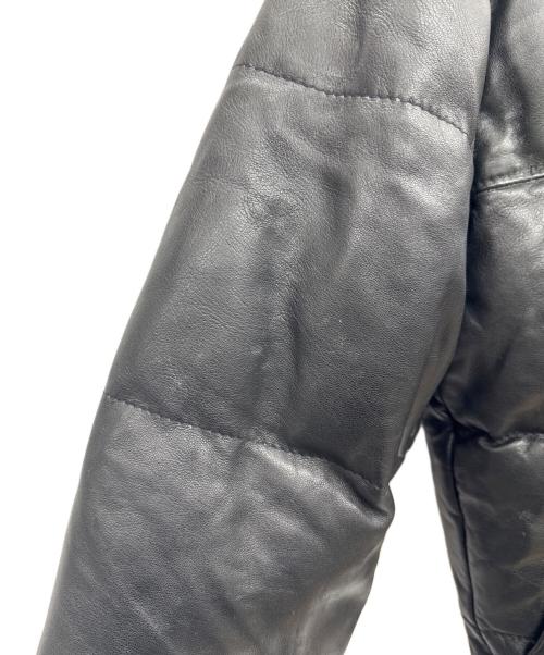 Schott（ショット）Schott (ショット) レザーダウンジャケット ブラック サイズ:38の古着・服飾アイテム