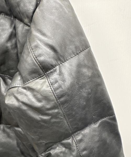Schott（ショット）Schott (ショット) レザーダウンジャケット ブラック サイズ:38の古着・服飾アイテム