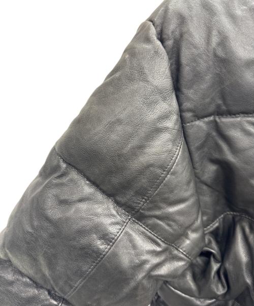 Schott（ショット）Schott (ショット) レザーダウンジャケット ブラック サイズ:38の古着・服飾アイテム