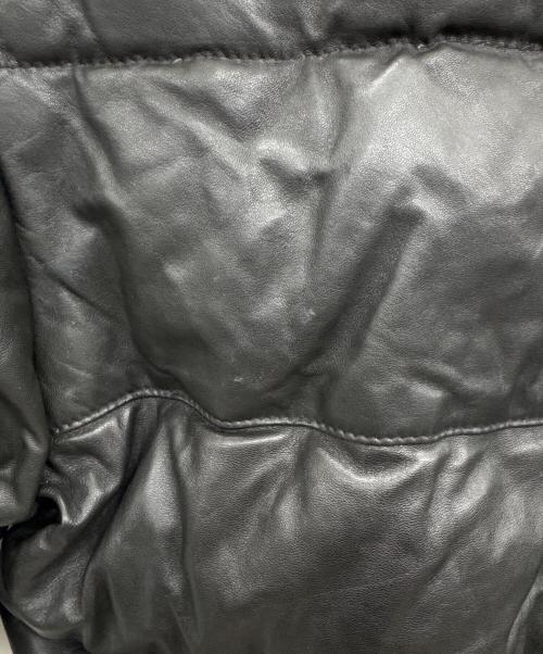 Schott（ショット）Schott (ショット) レザーダウンジャケット ブラック サイズ:38の古着・服飾アイテム