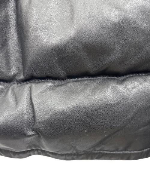 Schott（ショット）Schott (ショット) レザーダウンジャケット ブラック サイズ:38の古着・服飾アイテム