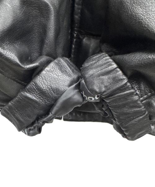 Schott（ショット）Schott (ショット) レザーダウンジャケット ブラック サイズ:38の古着・服飾アイテム