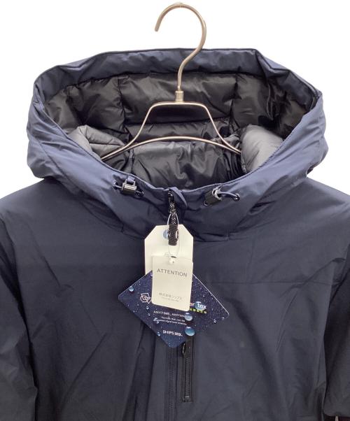 SHIPS any（シップスエニィ）SHIPS any (シップスエニィ) 多機能 ダウン フード ブルゾン ネイビー サイズ:L 未使用品の古着・服飾アイテム