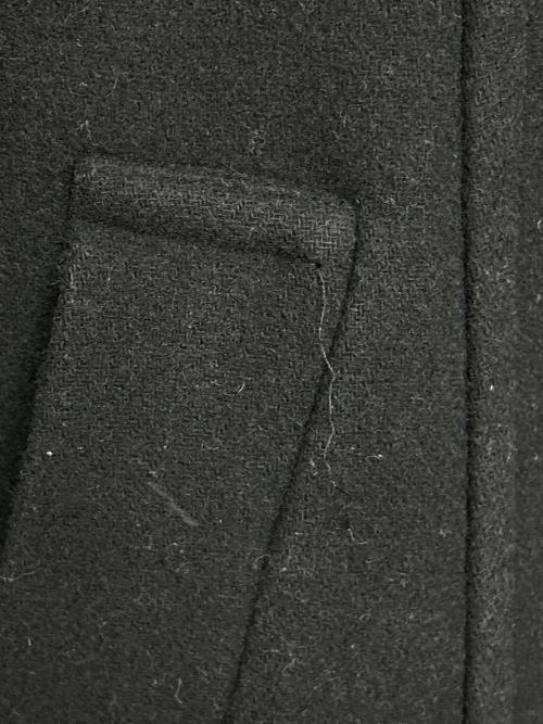 BLUE LABEL CRESTBRIDGE（ブルーレーベルクレストブリッジ）BLUE LABEL CRESTBRIDGE (ブルーレーベルクレストブリッジ) ファー付ステンカラーコート ブラック×レッド サイズ:38の古着・服飾アイテム