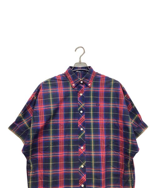 FRED PERRY（フレッドペリー）FRED PERRY (フレッドペリー) 半袖ワンピース ネイビー×レッド サイズ:10の古着・服飾アイテム