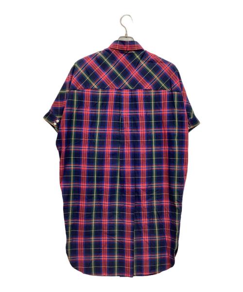 FRED PERRY（フレッドペリー）FRED PERRY (フレッドペリー) 半袖ワンピース ネイビー×レッド サイズ:10の古着・服飾アイテム