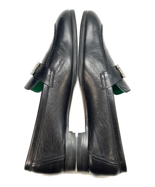 HERMES（エルメス）HERMES (エルメス) ローファー ブラック サイズ:38.1/2の古着・服飾アイテム