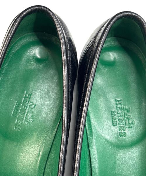 HERMES（エルメス）HERMES (エルメス) ローファー ブラック サイズ:38.1/2の古着・服飾アイテム