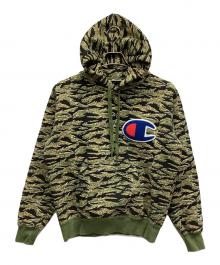 Champion（チャンピオン）の古着「パーカー」｜カーキ