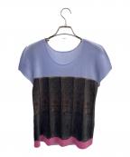 PLEATS PLEASEプリーツプリーズ）の古着「半袖ブラウス」｜マルチカラー