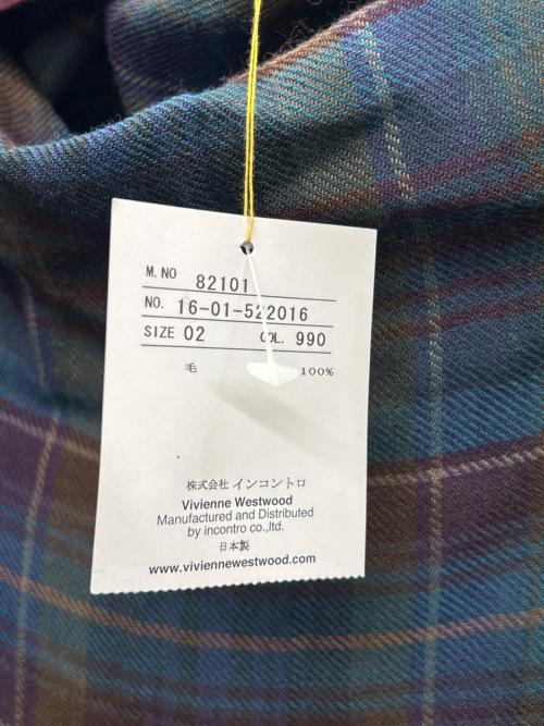 Vivienne Westwood RED LABEL（ヴィヴィアンウエストウッドレッドレーベル）Vivienne Westwood RED LABEL (ヴィヴィアンウエストウッドレッドレーベル) オールインワン ネイビー×グリーン サイズ:02の古着・服飾アイテム