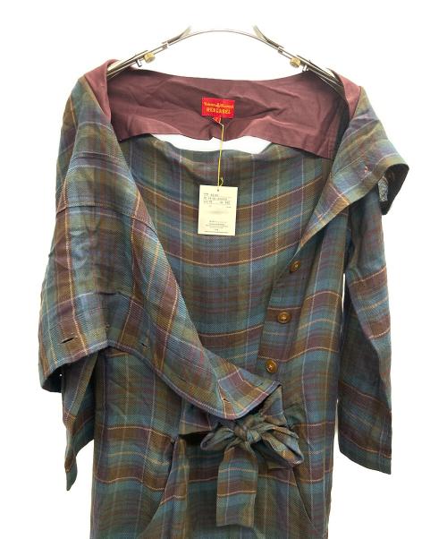 Vivienne Westwood RED LABEL（ヴィヴィアンウエストウッドレッドレーベル）Vivienne Westwood RED LABEL (ヴィヴィアンウエストウッドレッドレーベル) オールインワン ネイビー×グリーン サイズ:02の古着・服飾アイテム