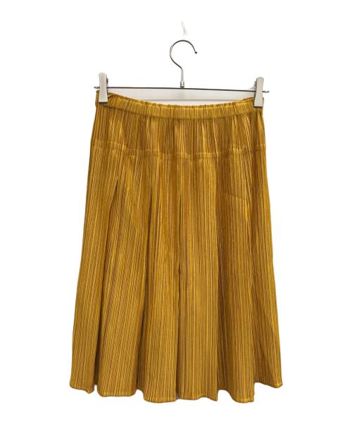 PLEATS PLEASE（プリーツプリーズ）PLEATS PLEASE (プリーツプリーズ) プリーツスカート イエロー サイズ:5の古着・服飾アイテム
