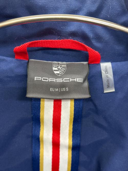 PORSCHE（ポルシェ）PORSCHE (ポルシェ) レーシングジャケット ブルー×ホワイト サイズ:Mの古着・服飾アイテム
