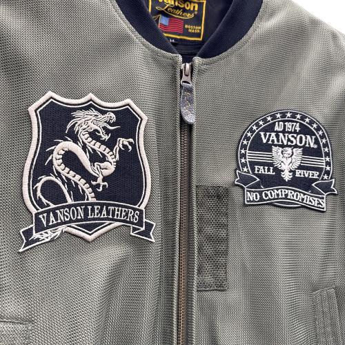 VANSON（バンソン）VANSON (バンソン) メッシュMA-1ジャケット カーキ サイズ:M 未使用品の古着・服飾アイテム