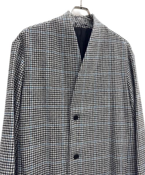 MARKAWARE（マーカウェア）MARKAWARE (マーカウェア) MINIMALIST COAT SHETLAND WOOL GUNCLUB CHECK グレー サイズ:2の古着・服飾アイテム