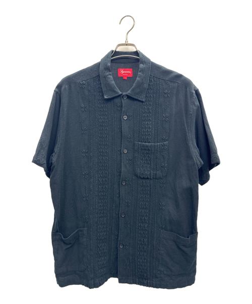 SUPREME（シュプリーム）SUPREME (シュプリーム) Embroidered S/S Shirt ブラック サイズ:Lの古着・服飾アイテム