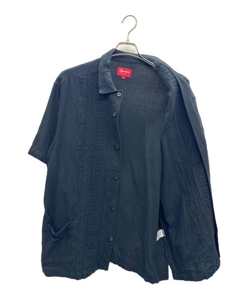 SUPREME（シュプリーム）SUPREME (シュプリーム) Embroidered S/S Shirt ブラック サイズ:Lの古着・服飾アイテム