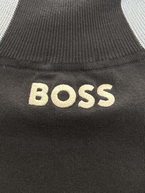 BOSS（ボス）BOSS (ボス) 薄手ニット ブラック×ブルー サイズ:Lの古着・服飾アイテム