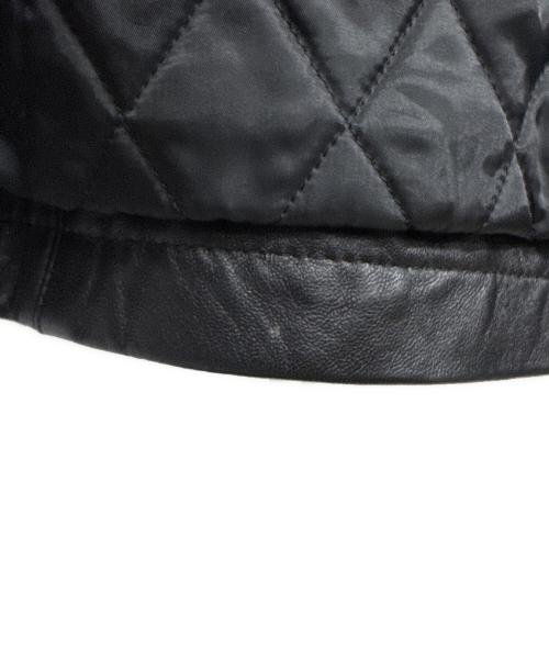 BURBERRY BLACK LABEL（バーバリーブラックレーベル）BURBERRY BLACK LABEL (バーバリーブラックレーベル) ラムレザーコート ブラック サイズ:Lの古着・服飾アイテム