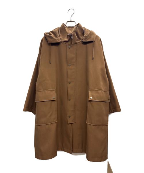 SHIPS Primary navy label（シップス プライマリー ネイビー レーベル）SHIPS Primary navy label (シップス プライマリー ネイビー レーベル) ウール フードコート ブラウン サイズ:38の古着・服飾アイテム