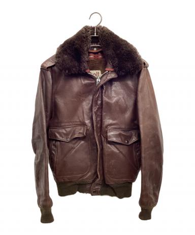 Schott　size40　a-2　フライトジャケット　ブラウン　美品 中古・古着通販】Schott (ショット) A2 フライトジャケット ブラウン