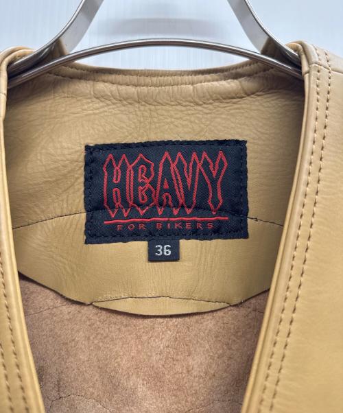 HEAVY（ヘビー）HEAVY (ヘビー) レザーベスト ベージュ サイズ:36の古着・服飾アイテム
