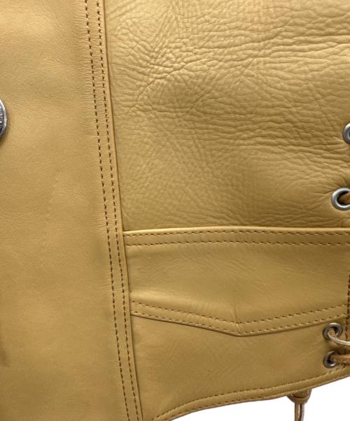 HEAVY（ヘビー）HEAVY (ヘビー) レザーベスト ベージュ サイズ:36の古着・服飾アイテム