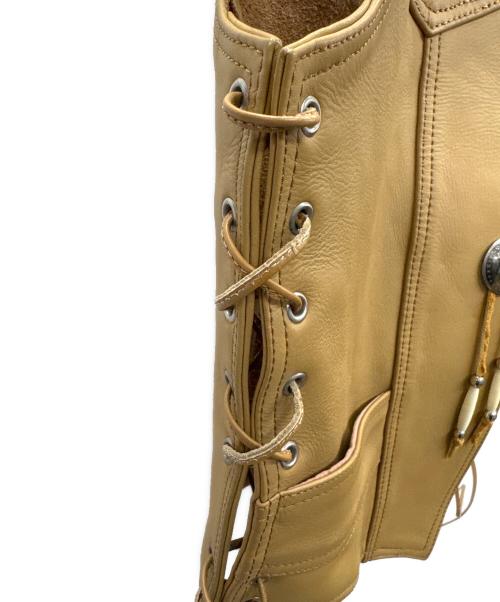 HEAVY（ヘビー）HEAVY (ヘビー) レザーベスト ベージュ サイズ:36の古着・服飾アイテム