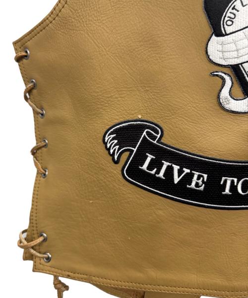 HEAVY（ヘビー）HEAVY (ヘビー) レザーベスト ベージュ サイズ:36の古着・服飾アイテム