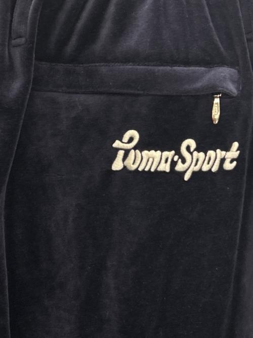 PUMA（プーマ）PUMA (プーマ) masu (エムエーエスユー) トラックパンツ T7 WIDE TRACK PANTS 未使用品 ネイビー サイズ:XLの古着・服飾アイテム