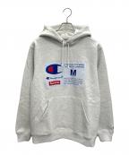 SUPREME×Championシュプリーム×チャンピオン）の古着「プルオーバーパーカー」｜グレー